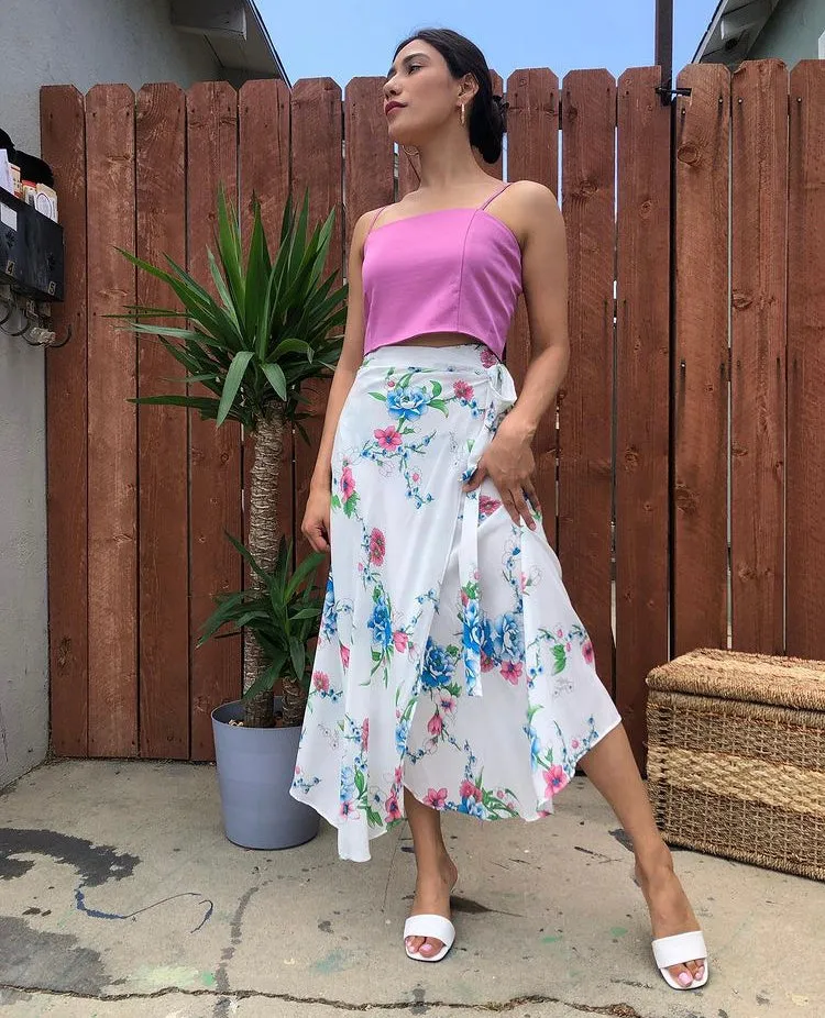 Floral Wrap Skirt