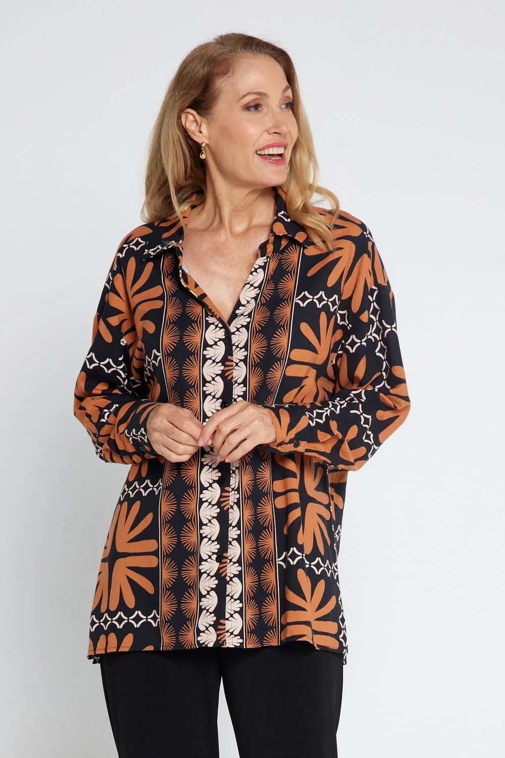 Gabrielle Shirt - 70s Terracotta