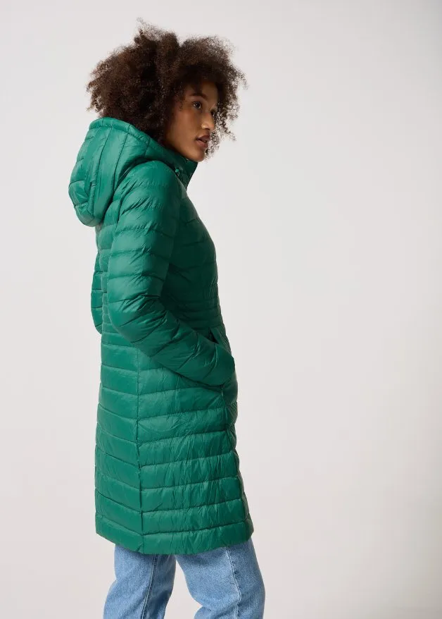 Game Day Duck Down Midi Puffer Coat