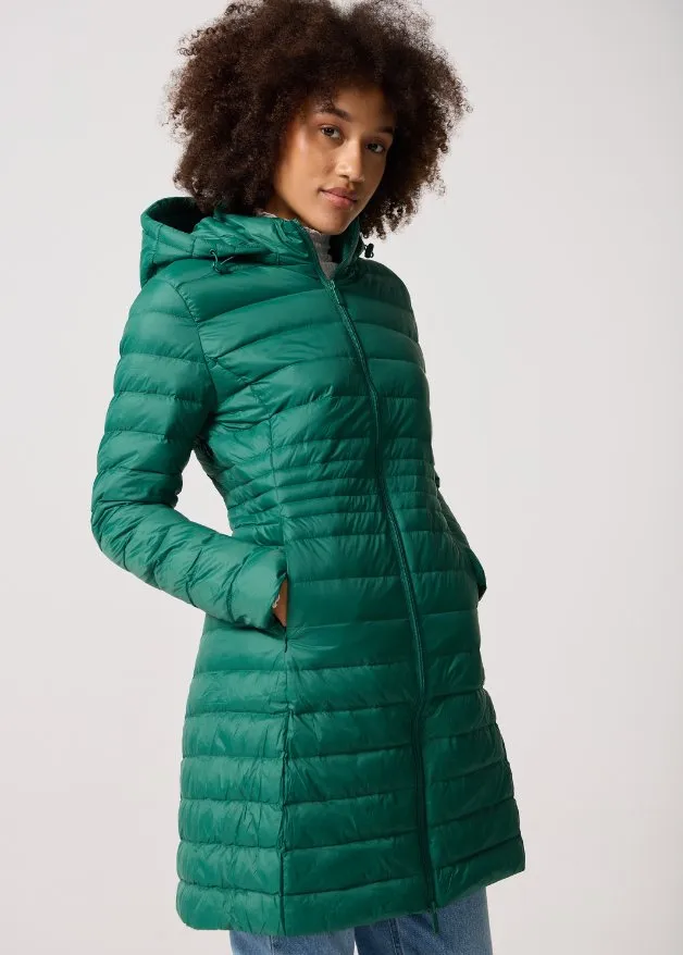 Game Day Duck Down Midi Puffer Coat