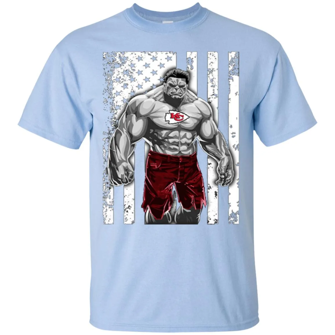 Giants Hulk Kansas City Chiefs T-shirt Men Cotton T-Shirt