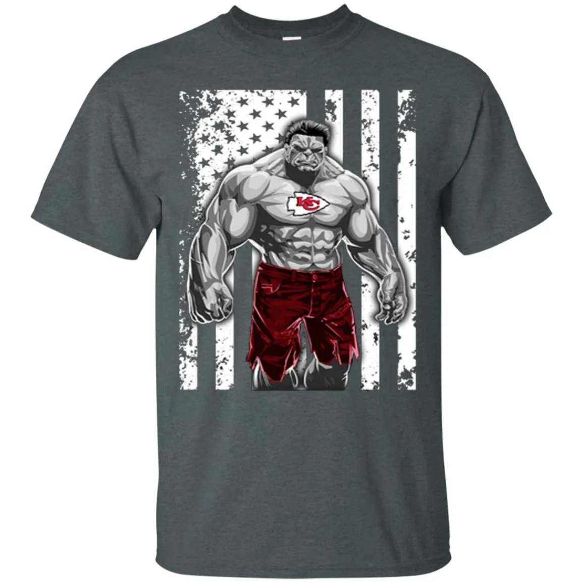 Giants Hulk Kansas City Chiefs T-shirt Men Cotton T-Shirt