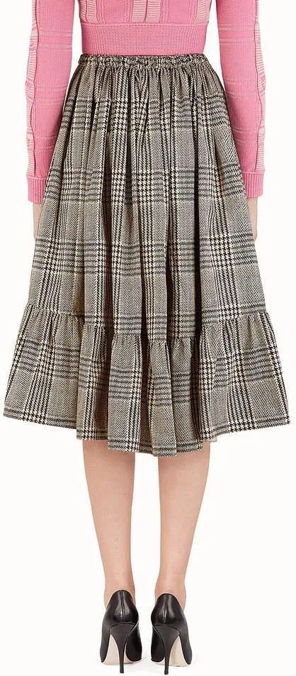 'Glen' Plaid Fabric Top and Skirt Set