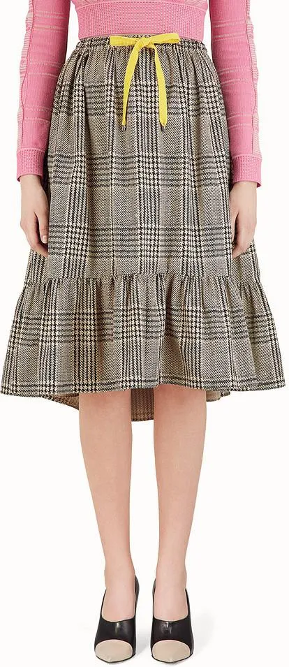 'Glen' Plaid Fabric Top and Skirt Set