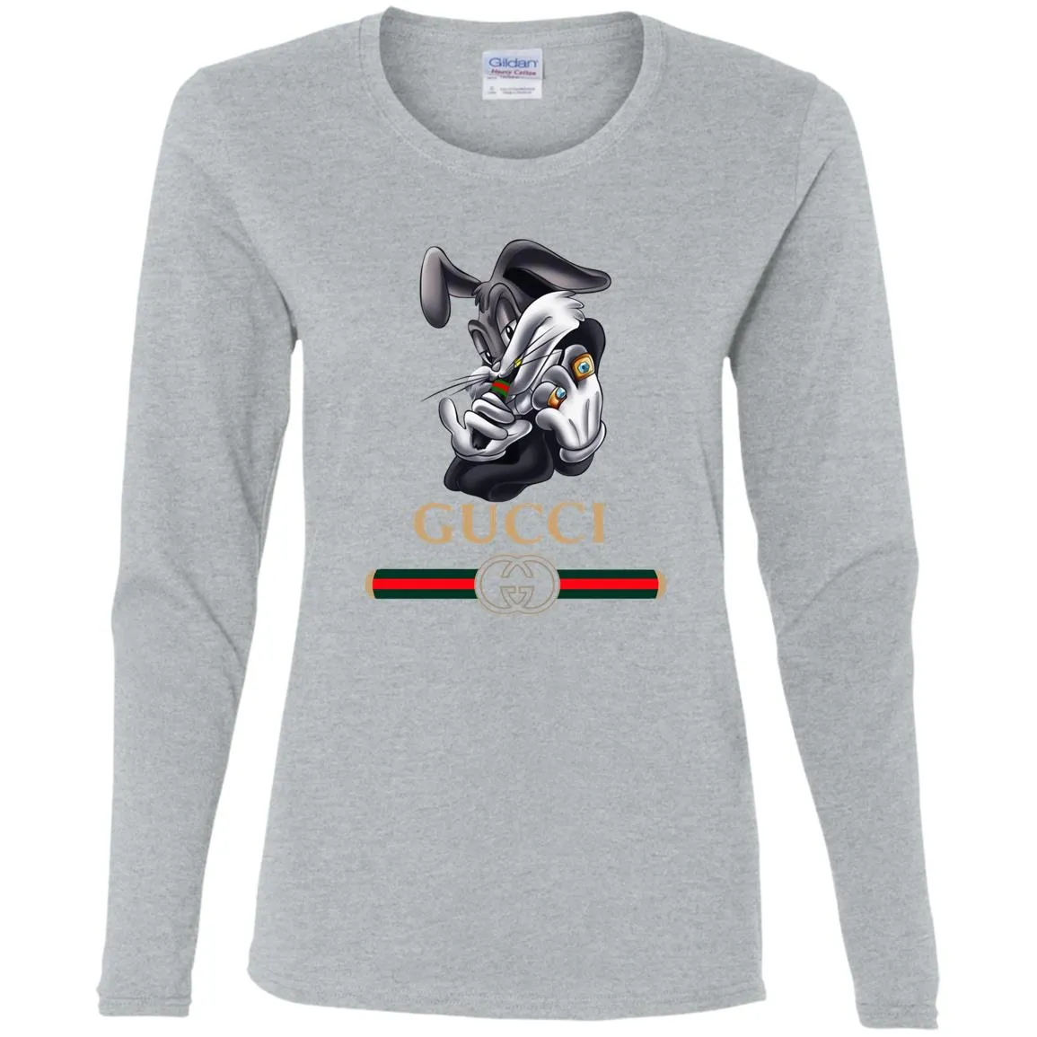 Gucci Rabbit Movie Disney T-shirt Women Long Sleeve Shirt