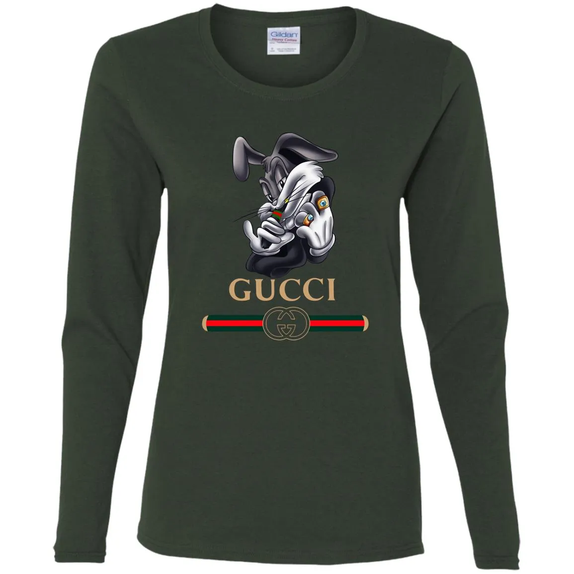 Gucci Rabbit Movie Disney T-shirt Women Long Sleeve Shirt