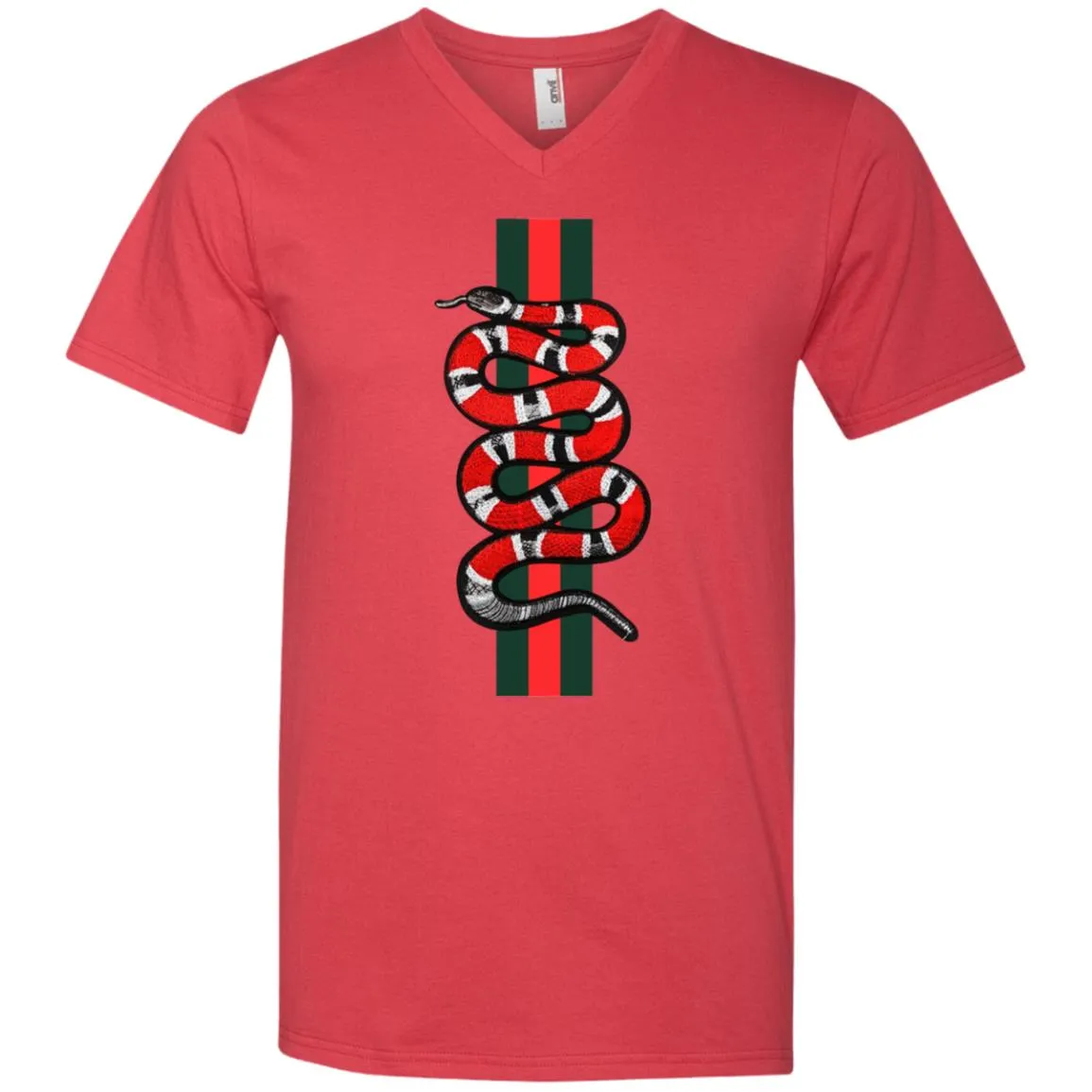 Gucci Snake Hot T-shirt Men V-Neck T-Shirt