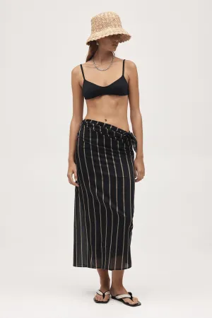 HATTIE SARONG BLACK STRIPE