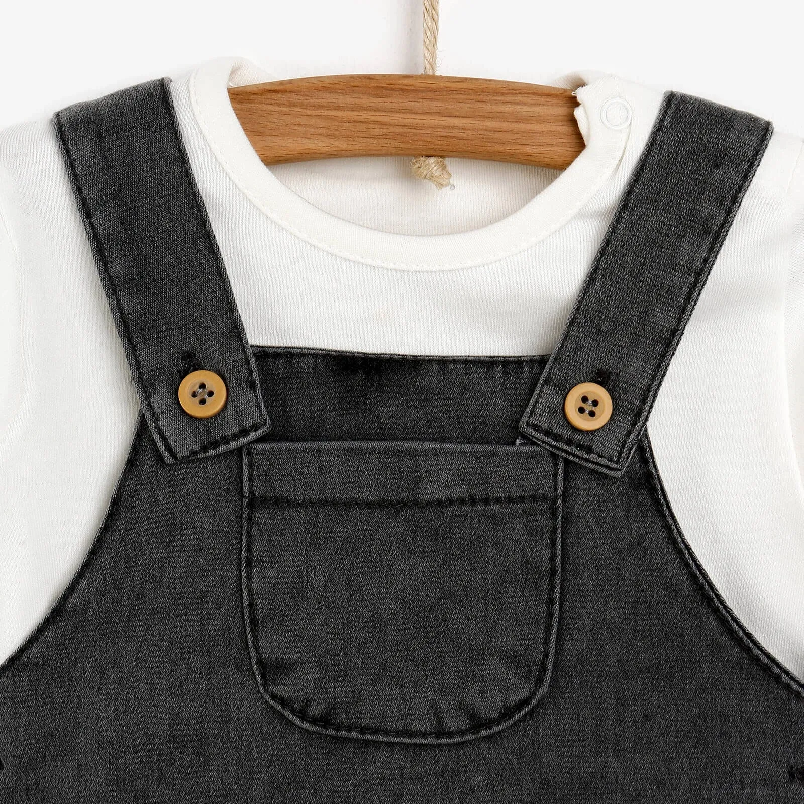 HelloBaby Overall Shorts-Sweatshirt - Anthracite