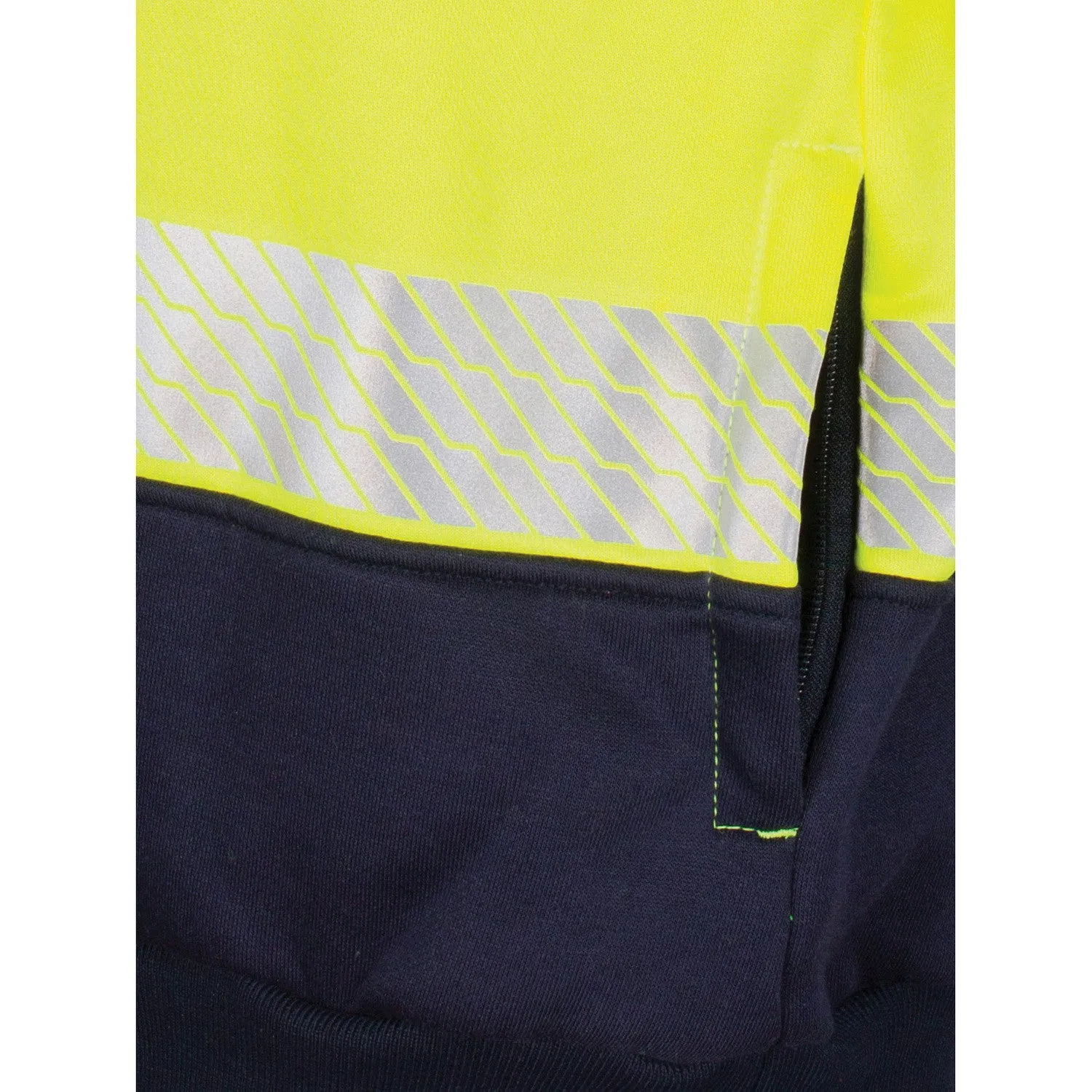 HIVIS Segment Taped 1/2 Zip Fleecy Windcheater