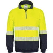 HIVIS Segment Taped 1/2 Zip Fleecy Windcheater