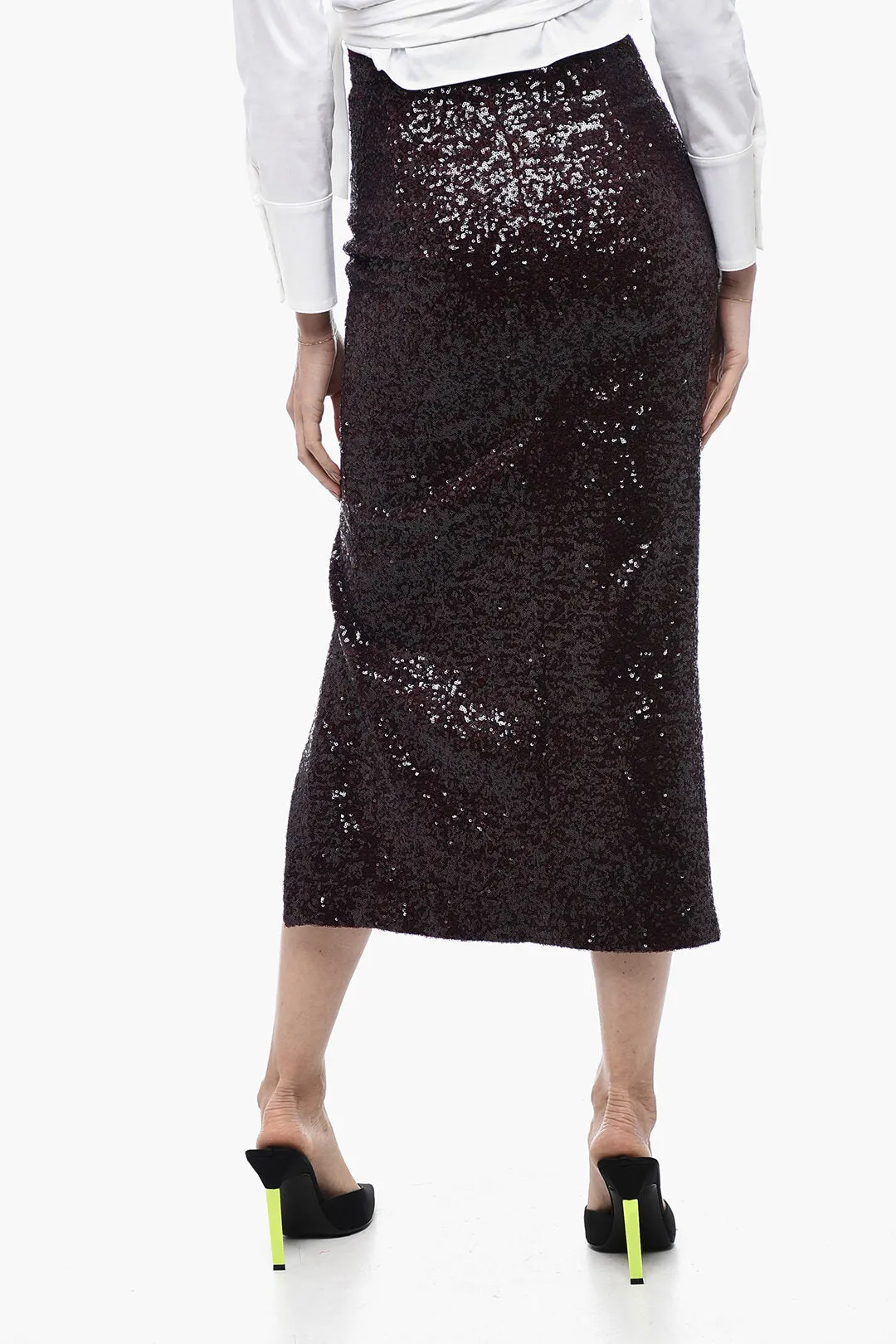 In The Mood For Love Sequined TILO Skirt with Front Slit