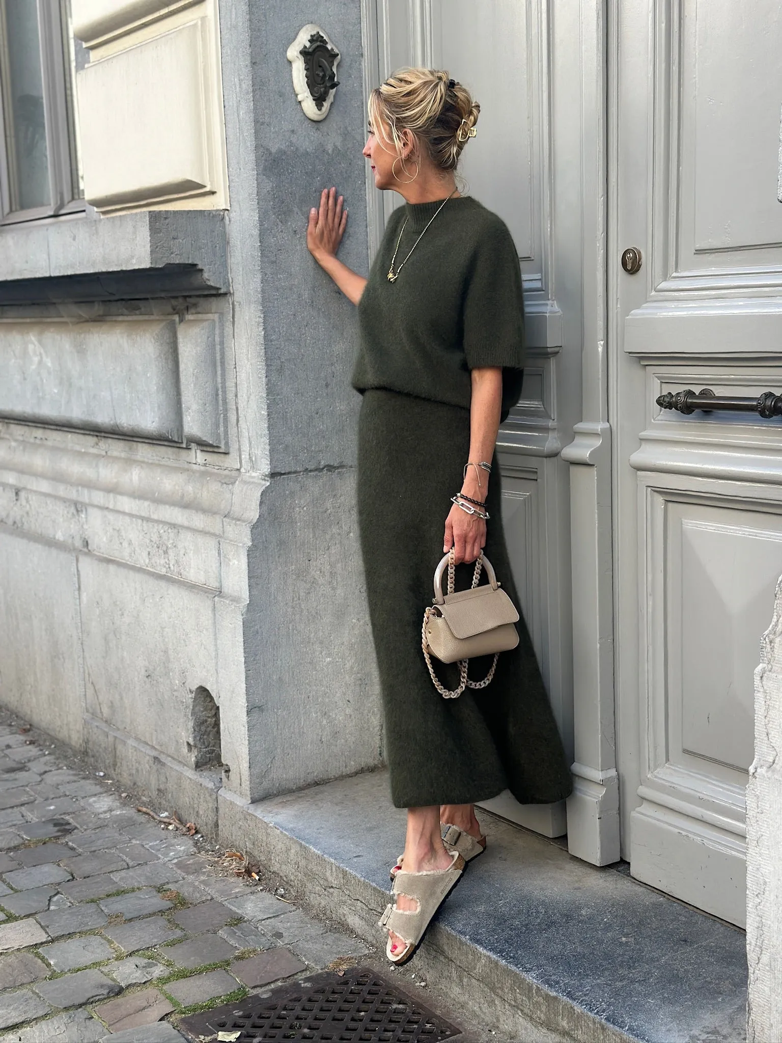 ISABELLA SKIRT | ARMY MELANGE