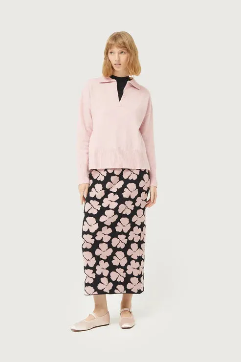 Jacinto Floral Print Jacquard Knit Skirt