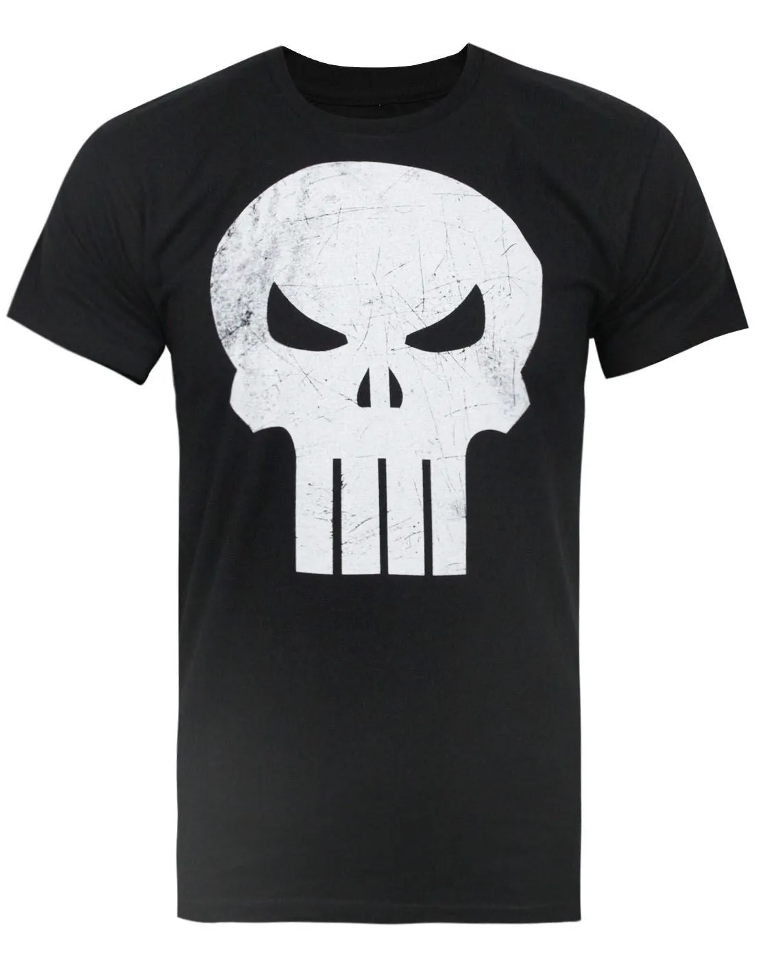 Jack Of All Trades Punisher Skull Distressed Logo Men's T-Shirt