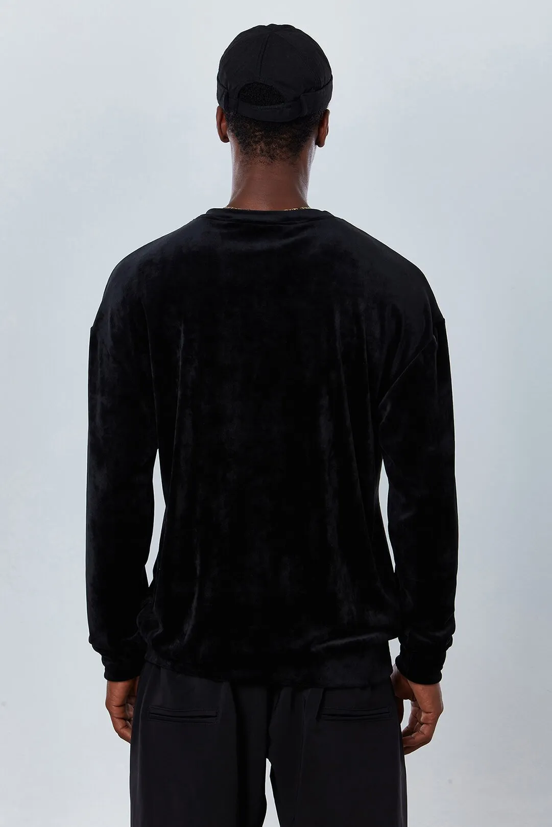 Jordan Black Velvet Sweatshirt - Dear Deer