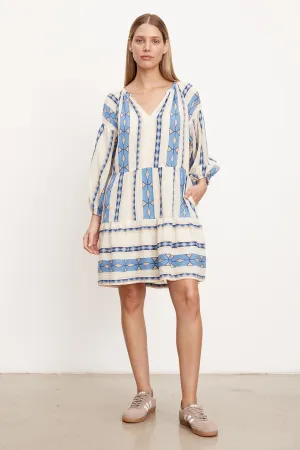 KALLY GEO JACQUARD DRESS