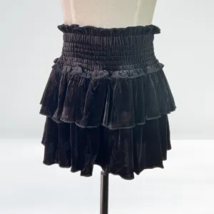 Katie J *GIRLS* Bianca Skirt - BLACK VELVET