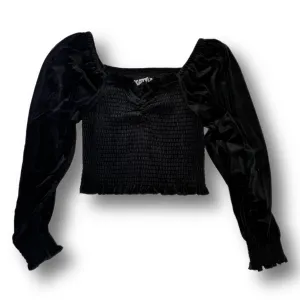 Katie J *GIRLS* Chloe Top BLACK VELVET