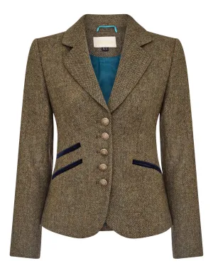 Kensington - Green Herringbone Tweed Jacket - 50% OFF