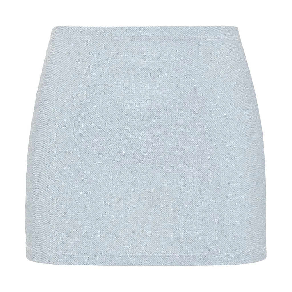 Light Denim Micro Skirt