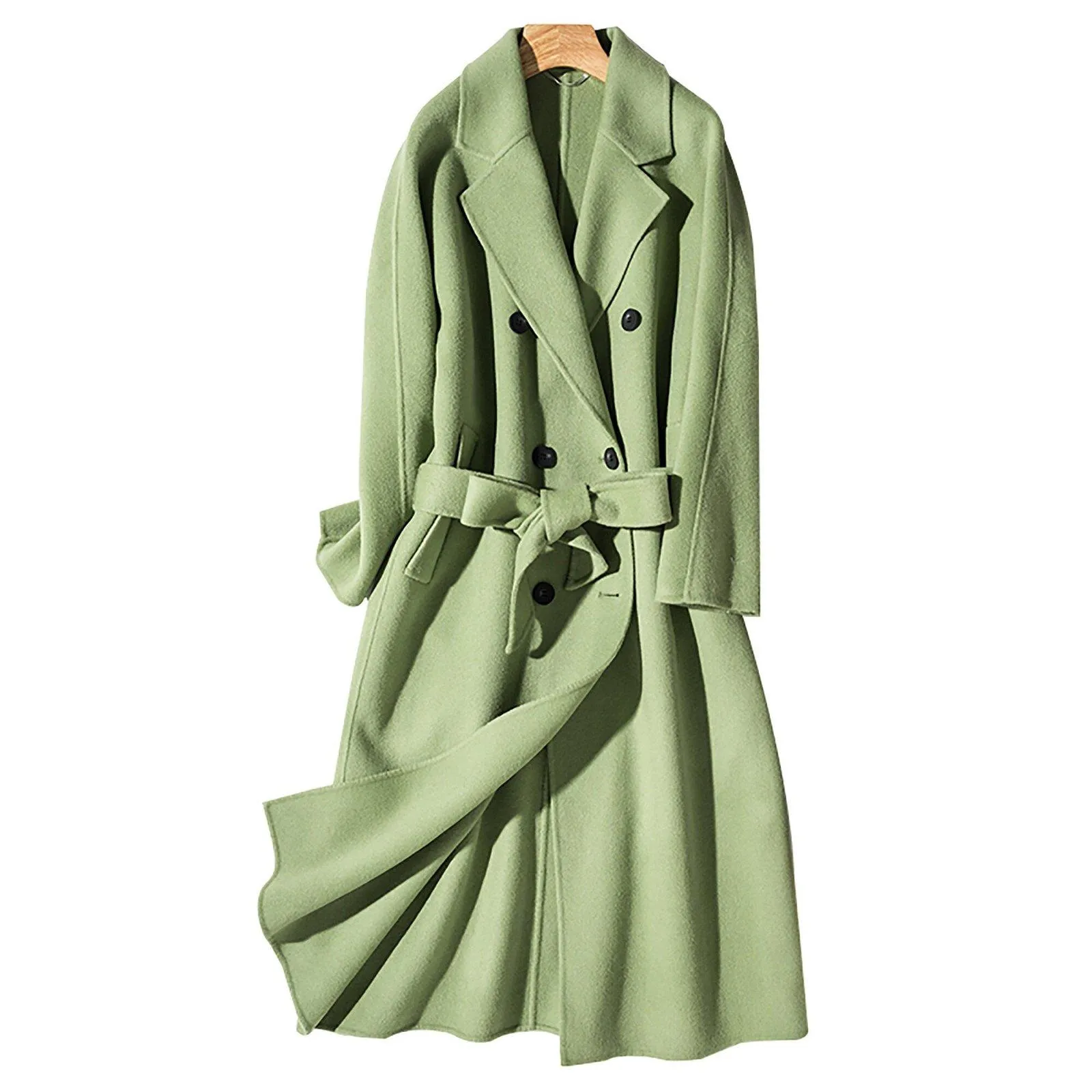 Light Green 100% Wool Coat