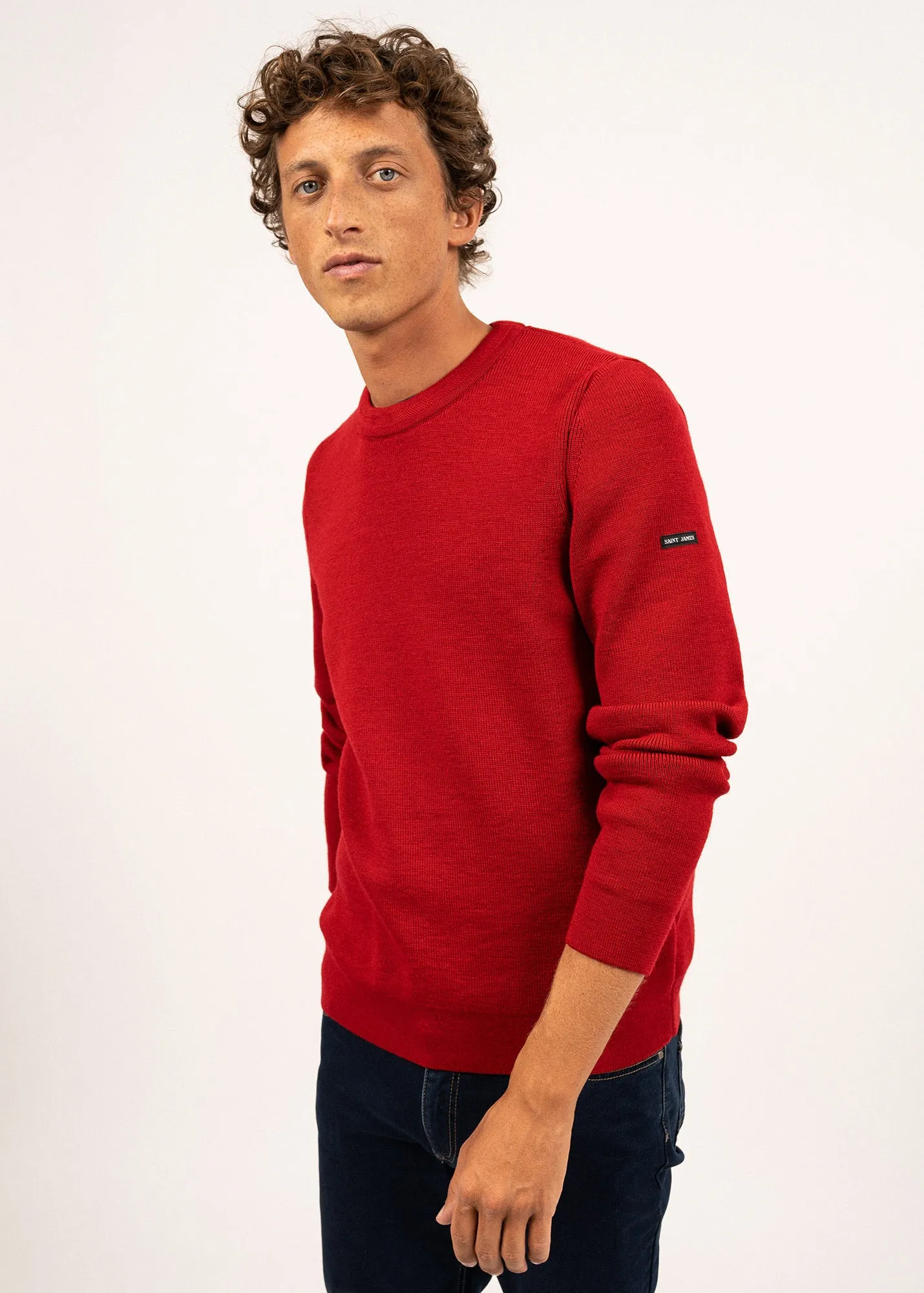 Locronan round neck jumper - in pure new wool (MEDOC)