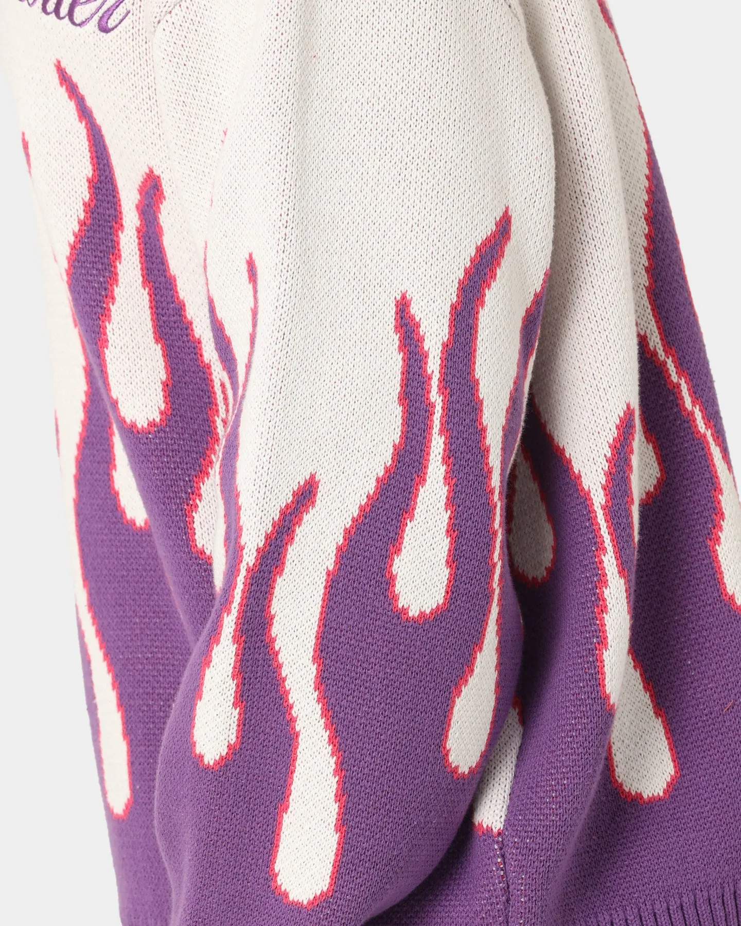 Loiter Inferno Knit Sweater White/Purple