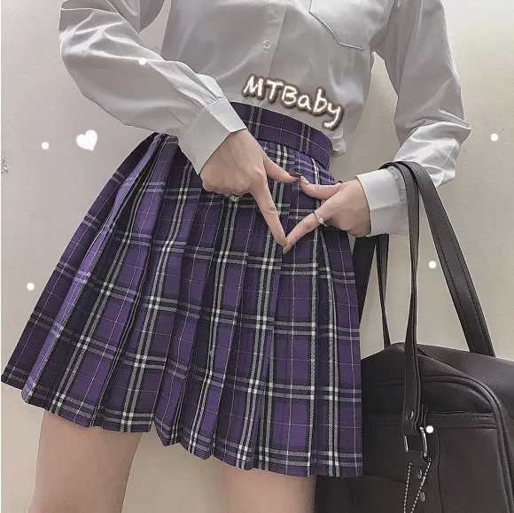 Lolita plaid A-line skirt PL20256