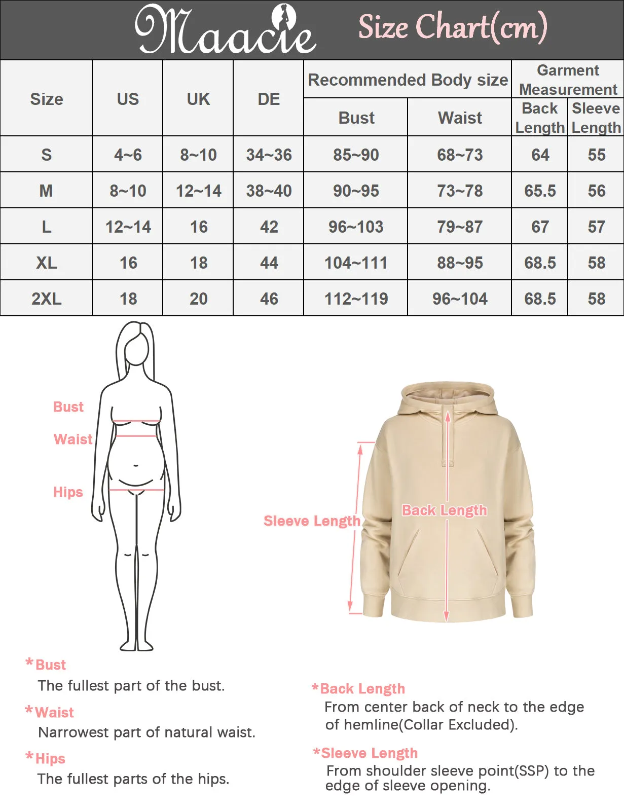 Maacie Maternity Ribbed Cuff Long Sleeve Hoodies