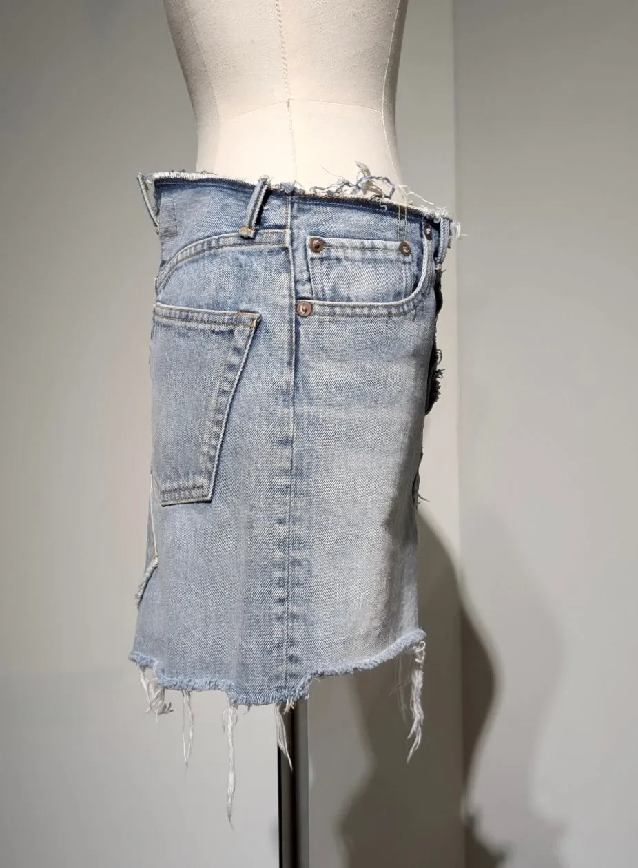 MADISONBLUE  5POKET DENIM MINI SKIRT(VW)