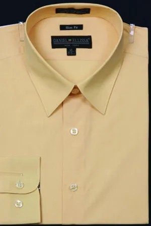 Men's Slim Fit Dress Shirt Color Corn