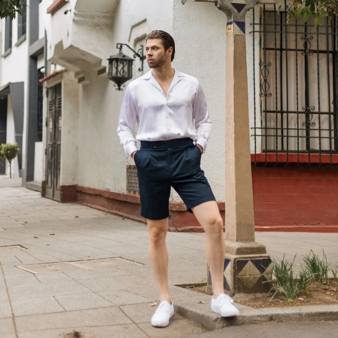 Men's White Silk Shirt