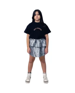 METALLIC JACQUARD  SKIRT