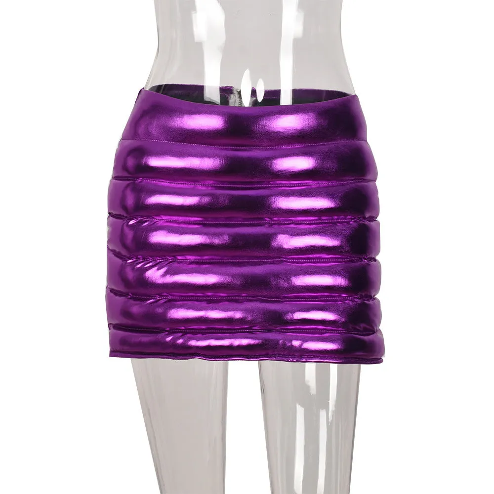 Metallic Puffer Skirts