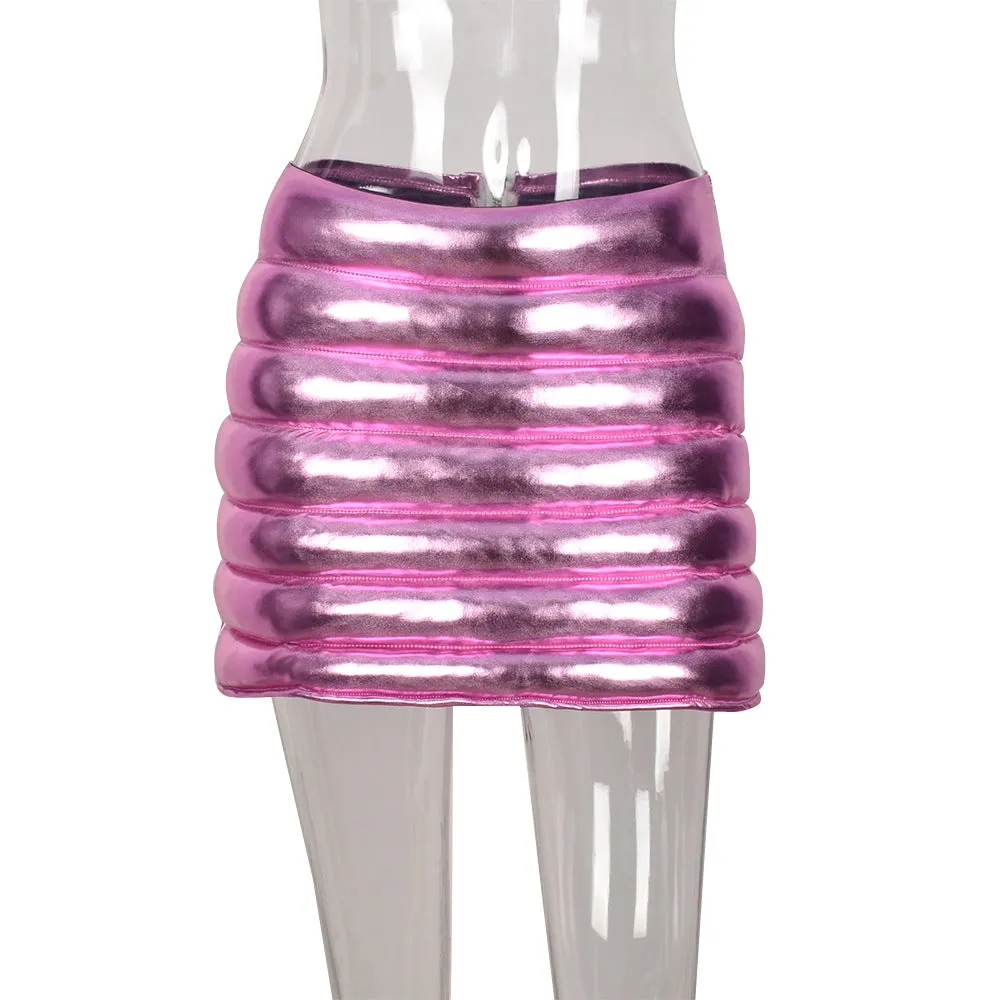 Metallic Puffer Skirts