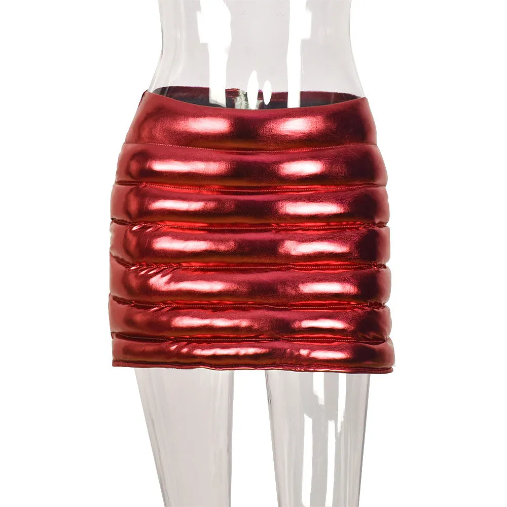 Metallic Puffer Skirts