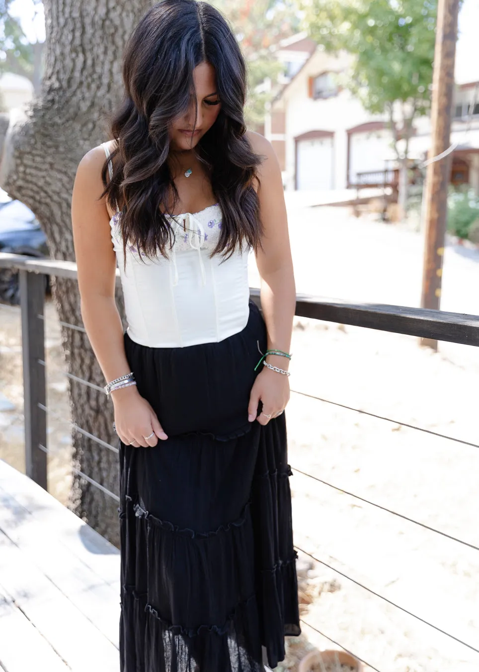 Midnight Whispers Maxi Skirt