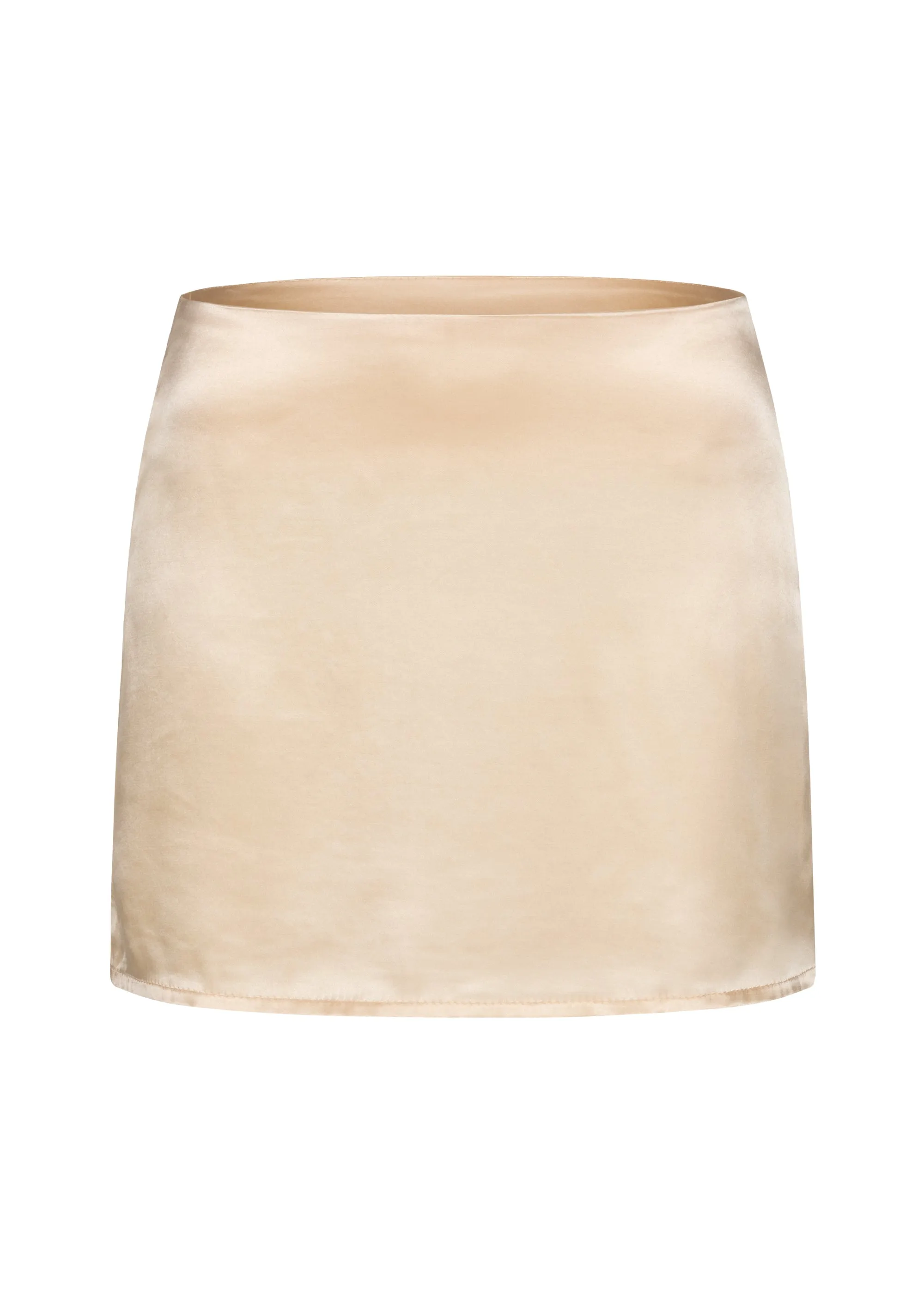 Mini silky skirt - Creme