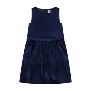 Miss Sally Tween Soiree Dress Navy Velvet