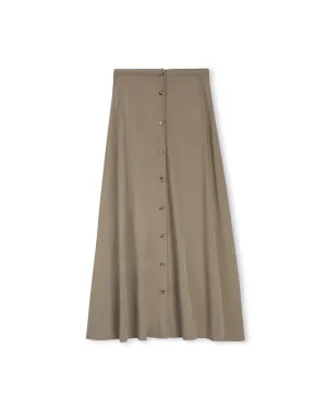 Mock Button Detailed Skirt