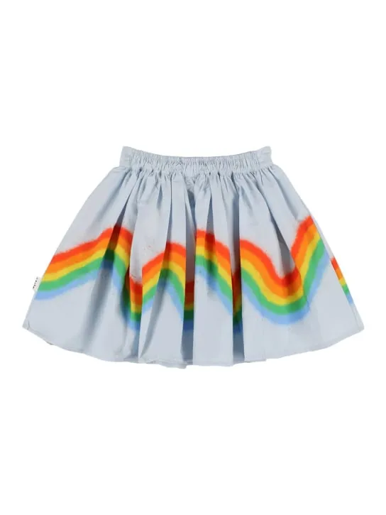 Molo   Rainbow print organic cotton skirt 