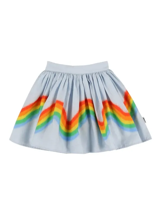 Molo   Rainbow print organic cotton skirt 