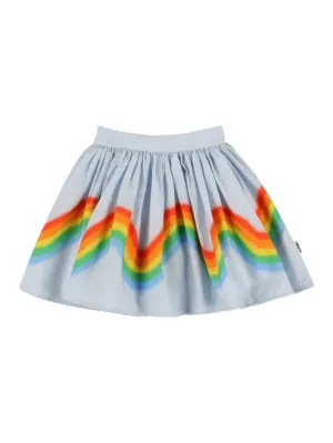 Molo   Rainbow print organic cotton skirt 