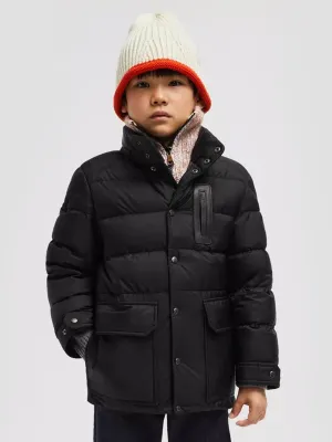 Moncler Enfant Boys Down Padded Klopas Short Parka in Black