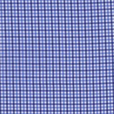 Multi Blue and White Twill Check Classic Custom Shirt 100c 70*70 Saq970a