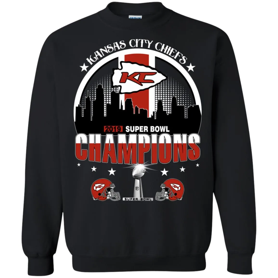 Nfl – Kansas City Chiefs 2019 Super Bowl Champions Football Crewneck Pullover Sweatshirt