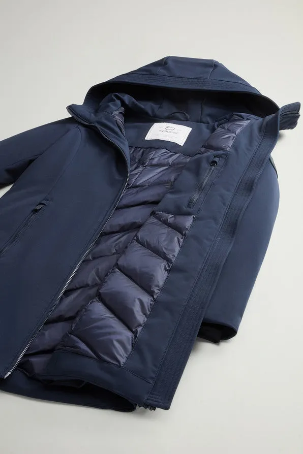 Parka Anti Vento con Cappuccio Firth Blu