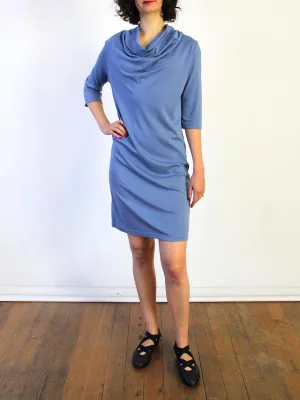 Pima Interlock Draped Neck Dress