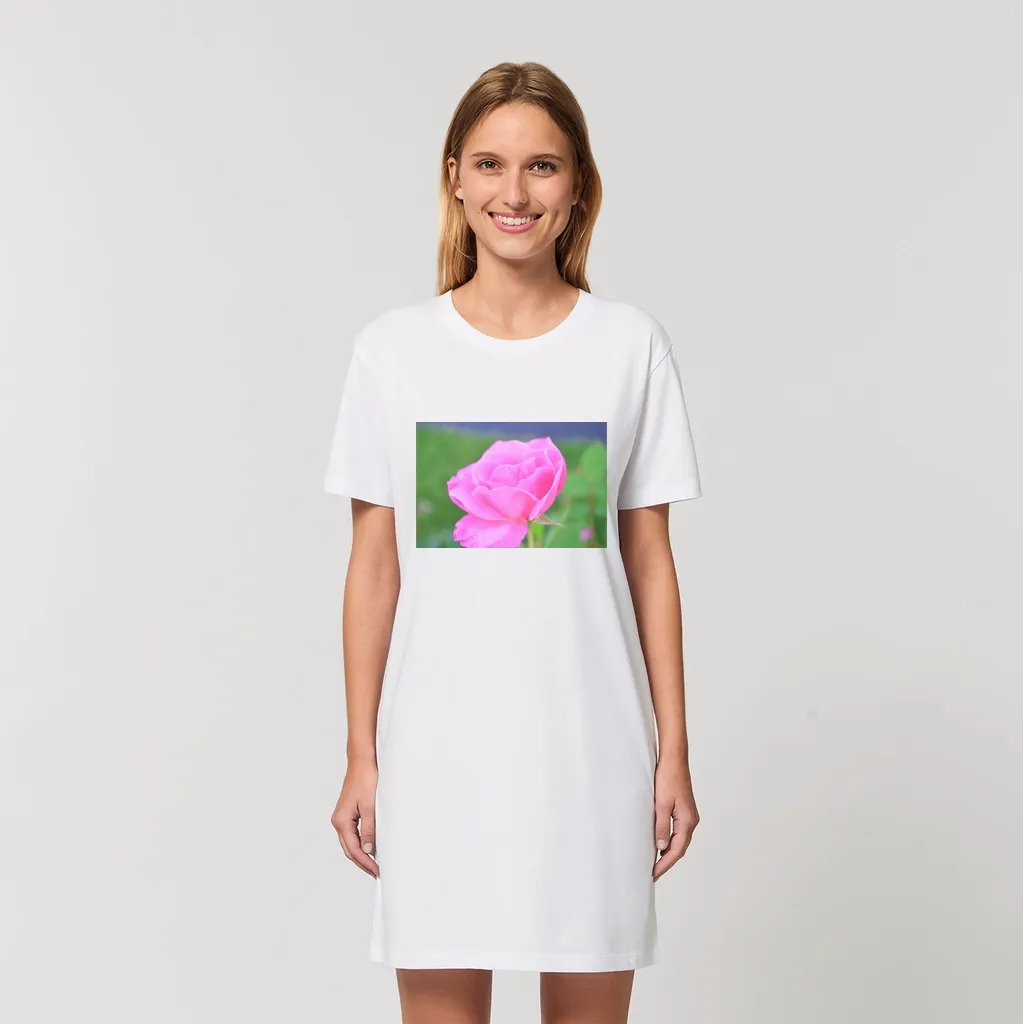 PinkFlower Organic T-Shirt Dress